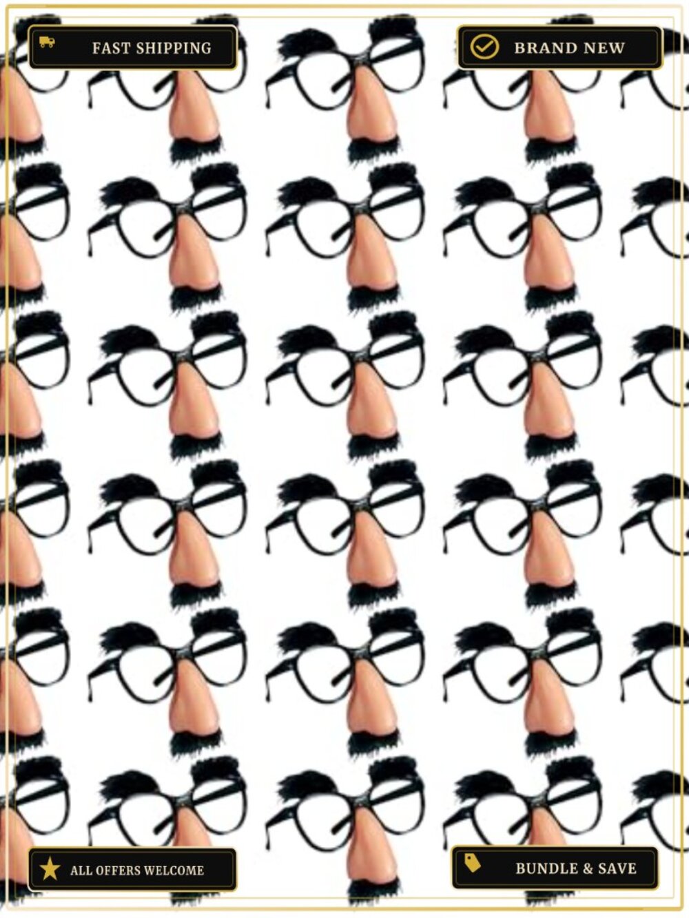 30 Pcs Disguise Glasses Funny Nose Mustache Eyebrows Party Costume